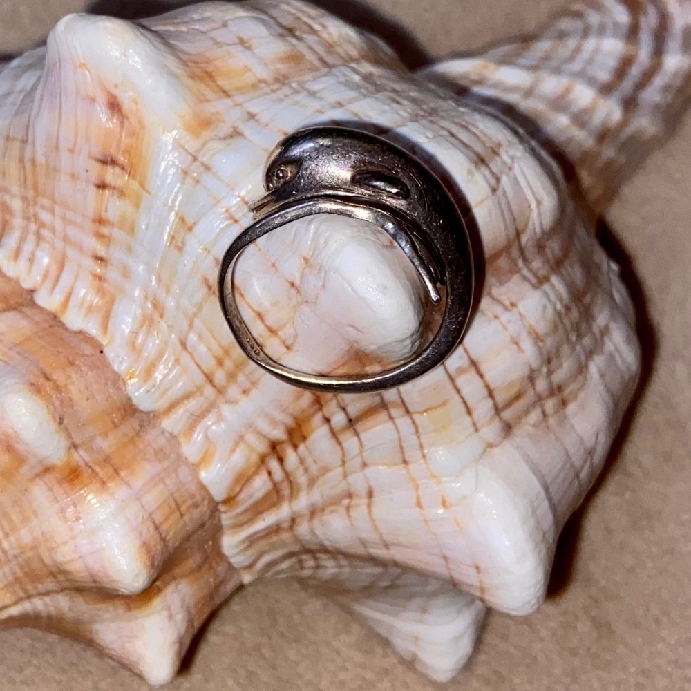 925 silver dolphin ring